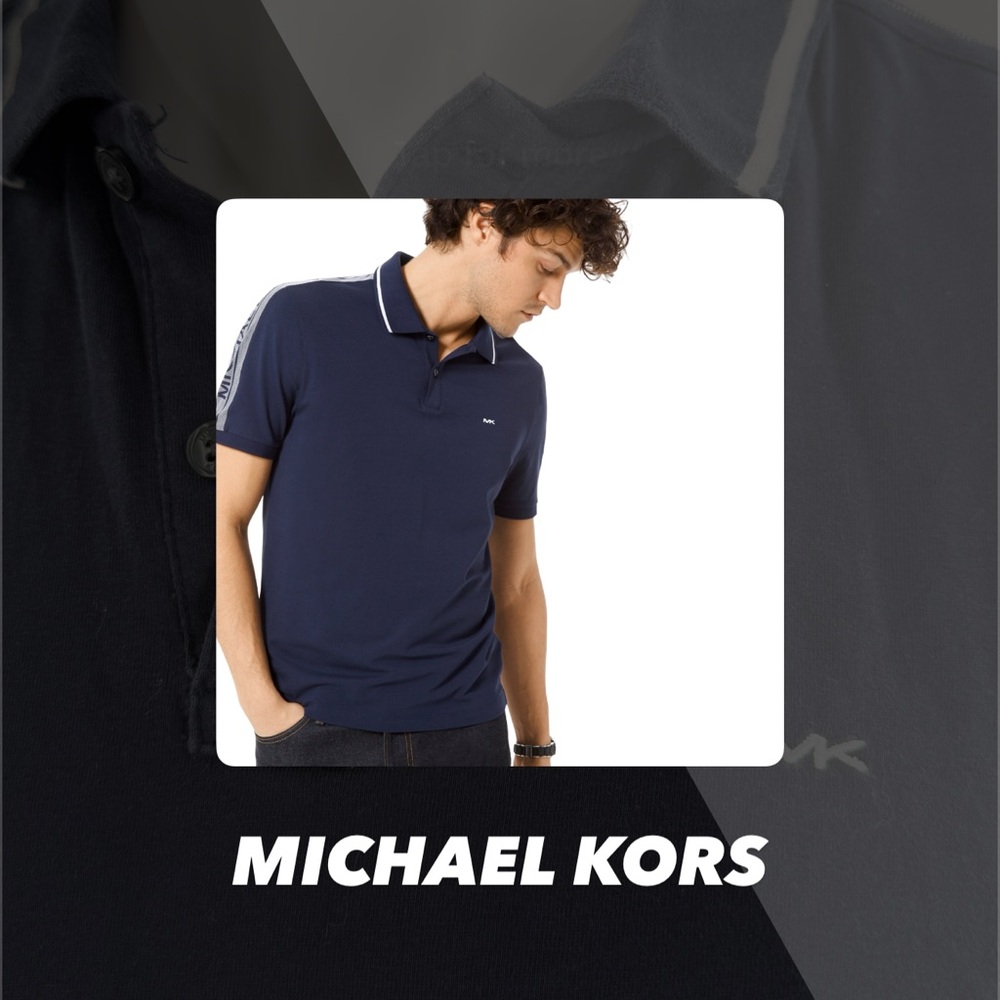 EUC Michael Kors Logo Sleeve Polo